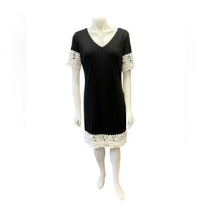 Karl Lagerfeld Paris Sheath Dress Black/White Size 10